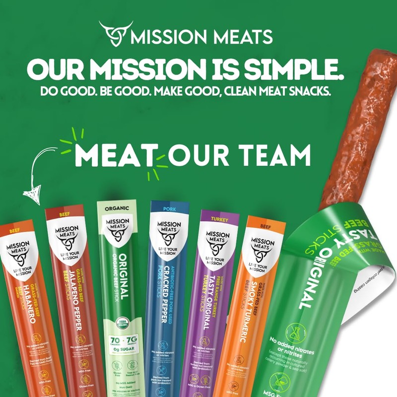 Mission Meats USDA Certified Organic Beef Sticks – Healthy Organic