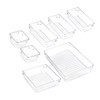 CAXUSD 7pcs Cosmetic Jewelry Storage Box Sections Organiser Makeup Case