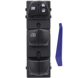 Obaee - Interruptor de ventana eléctrica para botón de control principal compatible con Nissan Altima 2013-2016/Tiida 2011-2016/Juke 2010-2017/Sylphy/Qashqai/X-Trail/Rogue Sport, reemplaza a OEM