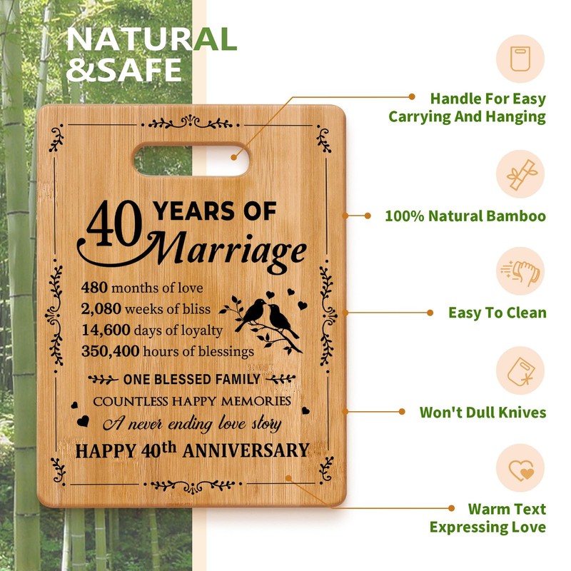 Gleevara Ruby Wedding Gifts, 40th Anniversary Wedding Gifts, Romantic Bamboo