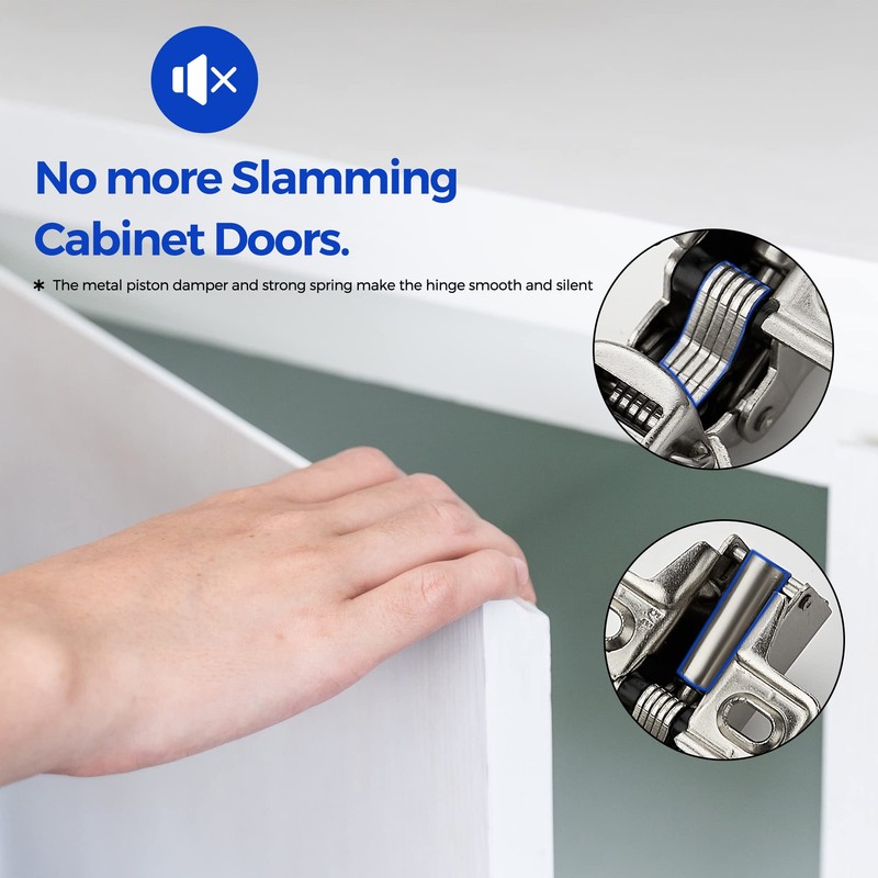 Ravinte 20 Pack 10 Pairs Short Arm Kitchen Cabinet Hinges
