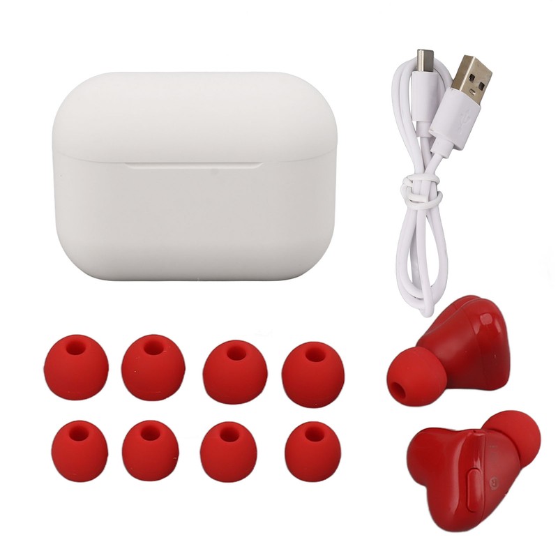 Wireless Earbuds Stylish Cute Heart Shaped Noise Cancelling HiFi Stereo