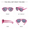 DUCO Polarized Kids Aviator Sunglasses for Boys Girls Flexible Toddler