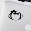 Decal Stickers of Football (Black) (Set of 2) Premium Waterproof