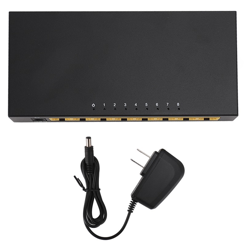 8 Port Ethernet Switch 10/100Mbps RJ45 Port Plug and Play