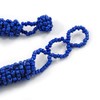 Avalaya Statement Chunky Graduated Blue Glass Bead Necklace/ 46cm Long
