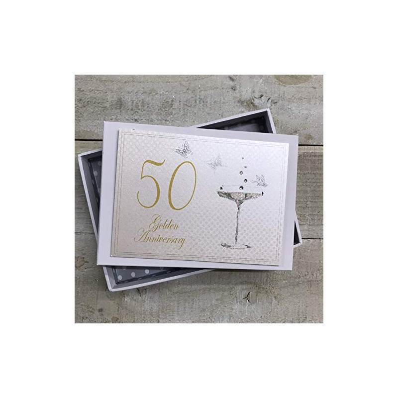 50th Golden Anniversary, Mini Photo Album, Champagne Glasses