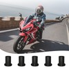 25 Pcs M5 Rubber Well Nuts, Black Rubber Well Nuts