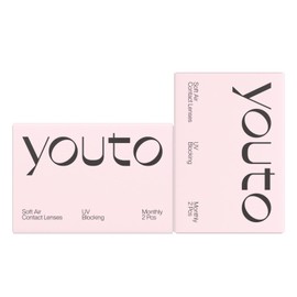 youto Monthly Lenses Soft, Pack of 4, UV Protection and High Wearing Feel, BC 8.5 mm, DIA 14.0 mm