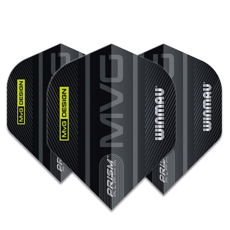 WINMAU Alpha Michael Van Gerwen MvG Logo Black and Grey