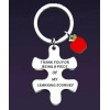 Unbranded Stainless Steel Keychain With Words Being A Piece Teacher's Gift Key Holder