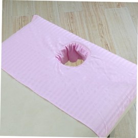 OHPHCALL Comfortable Face Hole Cover for Massage Table Durable and Skin-Friendly Massage Towel Ergonomic Design for Beauty Salon Use Pink Color for Spa and Wellness Centers