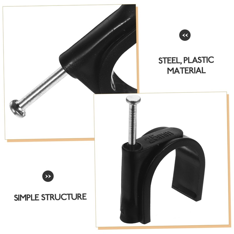 BUGUUYO 100pcs Tubing Clamp Clamp Fixtures Steel Nails for Stability