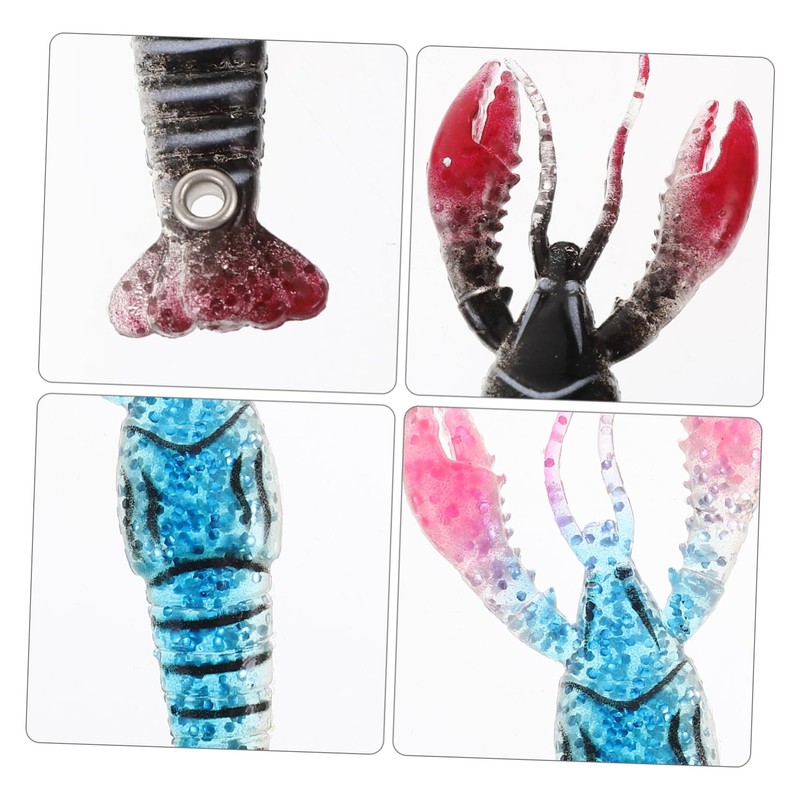 BIUDECO Fishing Baits Set 4pcs Artificial Lobster Fake Fish Bait