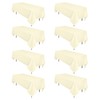 8 Pack Beige Tablecloth 60 x 102 Inch Rectangular Tablecloths