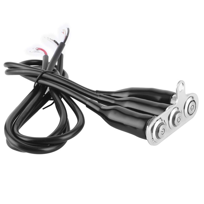 Stainless Steel Motorcycle Handlebar Switch LED Bracket Control Push Button