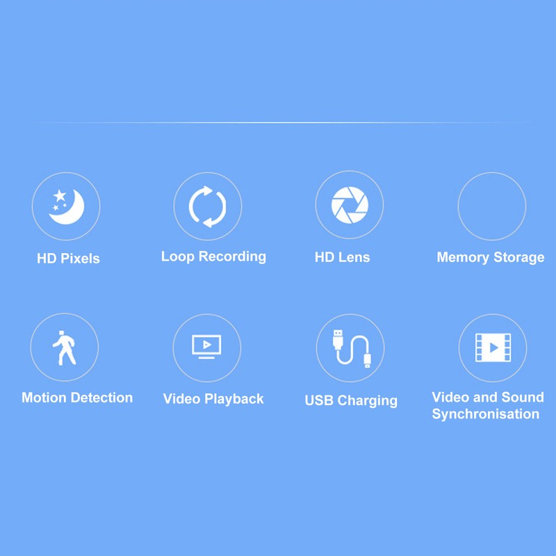 Body Mounted Video Camera HD 1080P Wide Angle Smart Noise