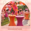 2 Pack Cocktail Table Covers Party Decorations, Pink and Orange