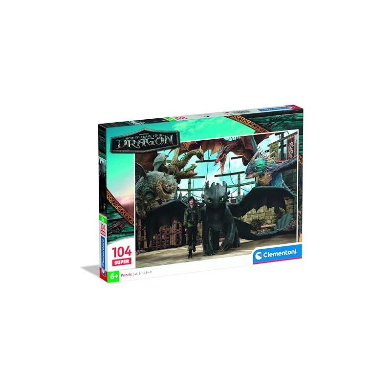 Clementoni Puzzle 104 pieces, How to Train Your Dragon, Puzzle
