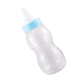 jojofuny Milk Bottle Piggy Bank, Baby Bottle Bank, Clear Piggy Bank, Baby Bottle for Kids Boys Girls Birthday Baby Shower Party Favors (Blue)