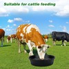 Midollarle 3Pcs Heavy Duty Rubber Feeder Pan, 12Q/3Gal Horses Feed