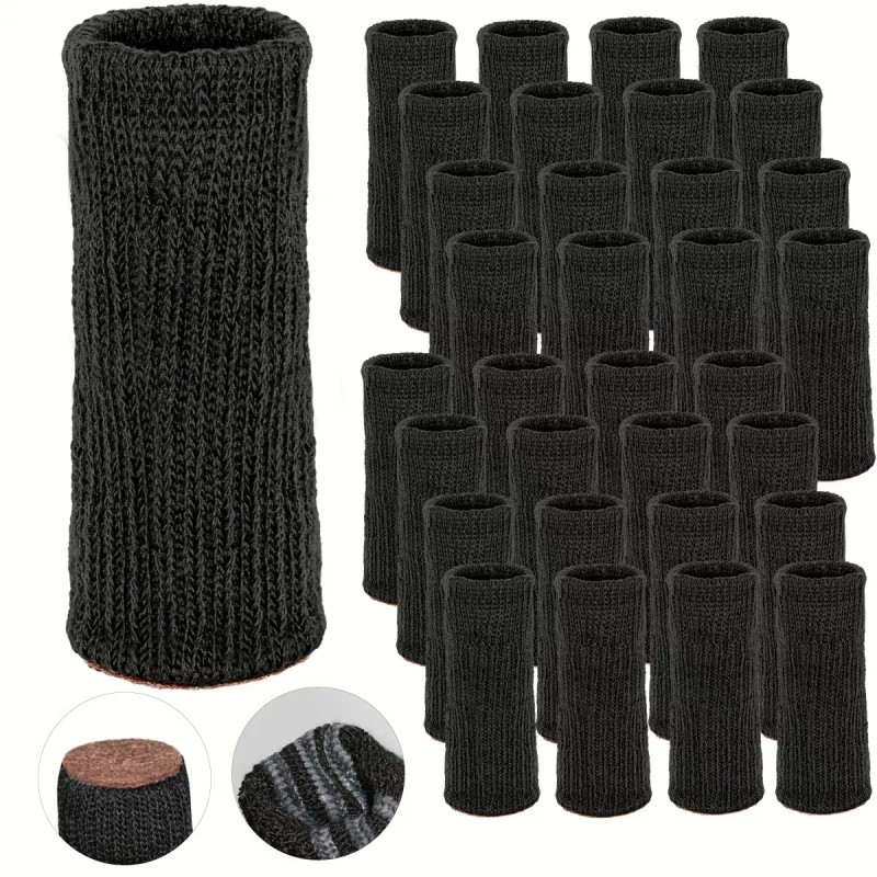 Morvat Black Furniture Leg Socks for Table, Chairs, & Furniture,
