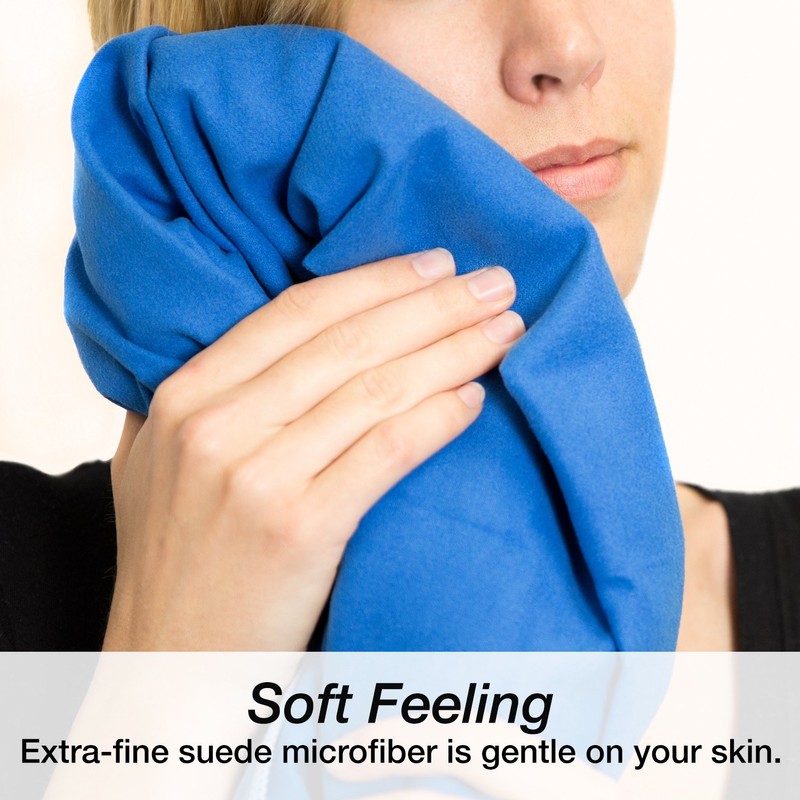 MEGALOVEMART 15" x 24" Suede Microfiber Gym Sport Towel, 2