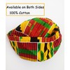 African Kente Pattern Hats Scarf Kufi Hat Ankara Print Cap