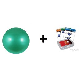 Theraquatics Physio Balance YOGA Fitness Gym G BALL FITDECK Drill Exercise card 45-55-65-75cm - 75cm Ball w/Fitdeck