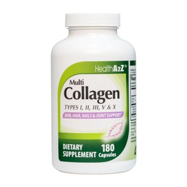 “Píldoras Multi Colágeno 1735mg 180 Cápsulas de Colágeno (60 Porciones) Tipos I, II, III, V y X para Hea