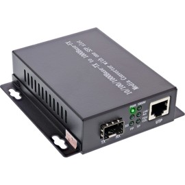 InLine® Network Media Converter 10/100/1000Mb/s TP to SFP Fiber Optic (for LC Duplex), SM, 20km