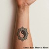 'Tranquil Yin Yang Mandala' Temporary Tattoo - Water Resistant, Skin-Safe,