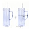 New Arrival 18oz Double Wall Snow Globe Plastic Pre-Drilled Double