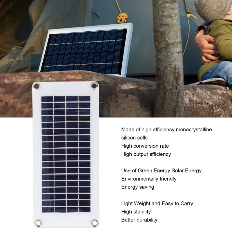 10W Solar Panel Kit Monocrystalline Silicon Solar Cell with 100A