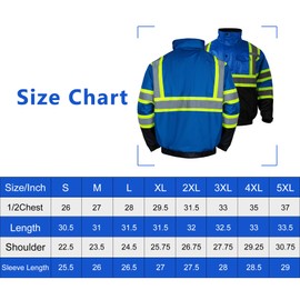 FONIRRA Mens High Visibility Jacket Waterproof Reflective with Hood Hi Vis Winter Jacket Safety Work Construction Coats for Men