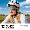 Sports Cycling Sunglasses for Men: UV400 Protection Wrap Around Sun