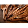 NAYAHOSE Wooden Kitchen Utensils Set with Holder, NAYAHOSE 11 Pcs