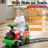 Costway 6V Battery Powered Kids Ride On Electric Train Set