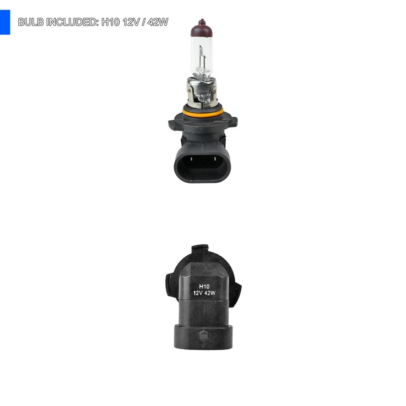 Spec-D Tuning Clear Bumper Driving Fog Lights + Bulbs Compatible