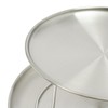 DYNAMI 2-Tier Seafood Tower Set,2pcs Thickened Stainless Steel Seafood Tray(10in+8in)