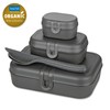 Koziol PASCAL READY Lunchbox-Set + Besteck-Set nature ash grey