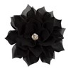 3 Inch Chiffon Dahlia Flower for Hair with Rhinestone ~