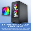 Apevia Eclipse-BK Eclipse Mid Tower Gaming PC Case w/ 5X