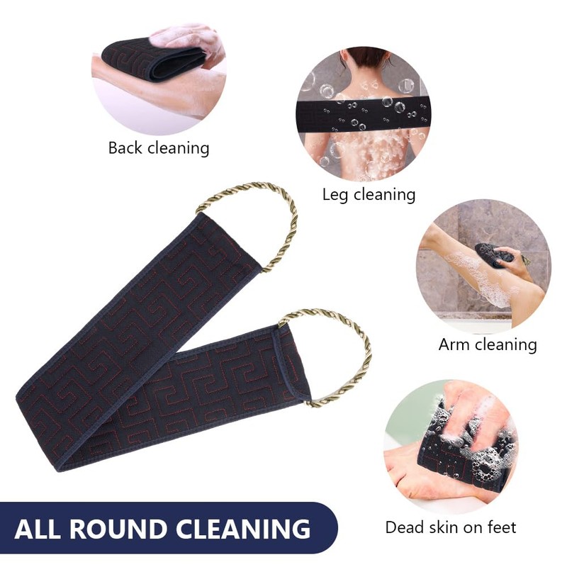 LOPHE Back Scrubber, Exfoliating Back Scrubber for Shower, Double-Sided Bath