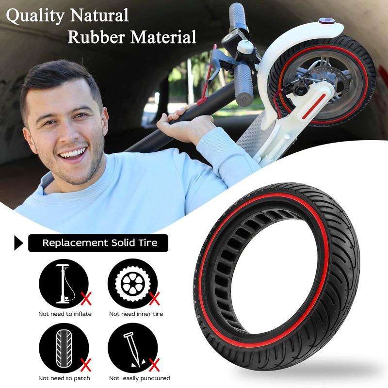 Amitor 8 1/2 Scooter Solid Tires, 8.5 Solid Tire for