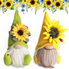 Snowtain Gnome Figures, Pack of 2 Spring Sunflower Gnome, Cute