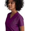 BARCO One 5105 Women's Racer V-Neck Scrub Top Wine XL