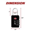 BV TSA Approved Luggage Travel Lock, Set-Your-Own Combination Lock for