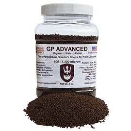 Brine Shrimp Direct GP Advanced Organic 1.0mm Micro-Pellet for Ornamental and Zebrafish, 8 OZ.