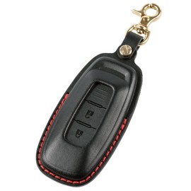 Usable New Nissan Key Case, Premium Genuine Leather, X-Trail, T33, Serena, C28, e-power, Sakura, Aria (Black)